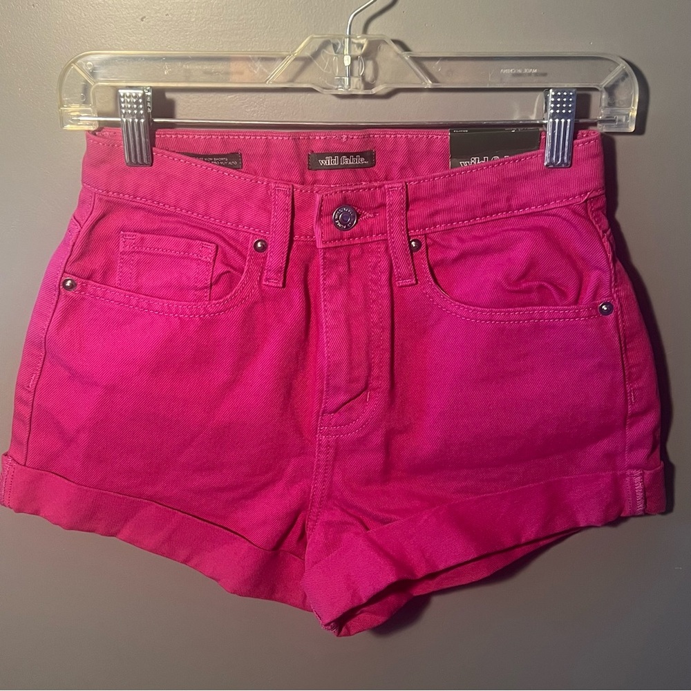 Wild Fable Pink Jean Shorts Cut-Off Style